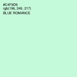 #C4F9D9 - Blue Romance Color Image