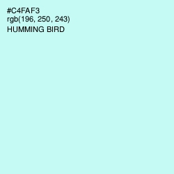 #C4FAF3 - Humming Bird Color Image