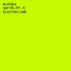 #C4FB04 - Electric Lime Color Image