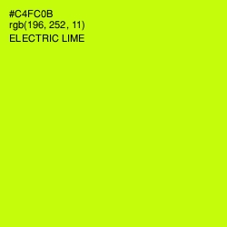 #C4FC0B - Electric Lime Color Image