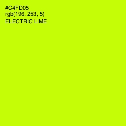 #C4FD05 - Electric Lime Color Image