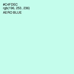 #C4FDEC - Aero Blue Color Image