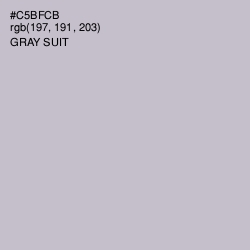 #C5BFCB - Gray Suit Color Image