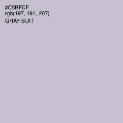 #C5BFCF - Gray Suit Color Image