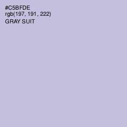 #C5BFDE - Gray Suit Color Image
