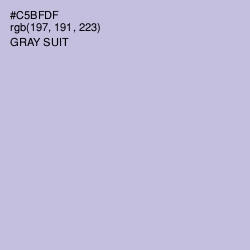 #C5BFDF - Gray Suit Color Image
