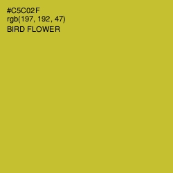 #C5C02F - Bird Flower Color Image