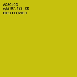 #C5C10D - Bird Flower Color Image