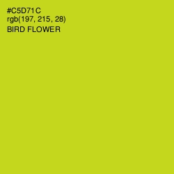 #C5D71C - Bird Flower Color Image