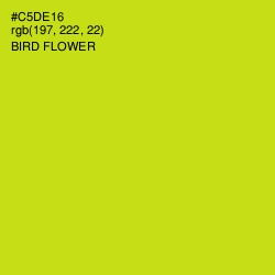 #C5DE16 - Bird Flower Color Image