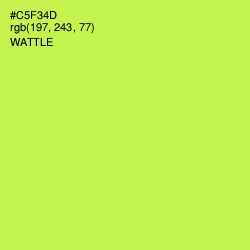 #C5F34D - Wattle Color Image