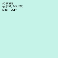 #C5F3E8 - Mint Tulip Color Image