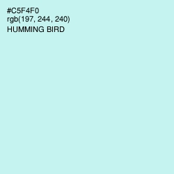 #C5F4F0 - Humming Bird Color Image