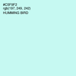 #C5F9F2 - Humming Bird Color Image
