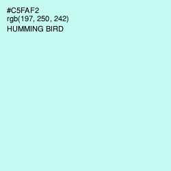 #C5FAF2 - Humming Bird Color Image