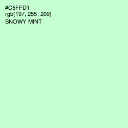 #C5FFD1 - Snowy Mint Color Image