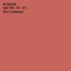 #C6655B - Red Damask Color Image