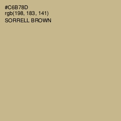 #C6B78D - Sorrell Brown Color Image