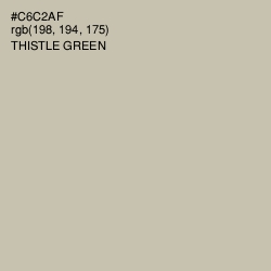 #C6C2AF - Thistle Green Color Image