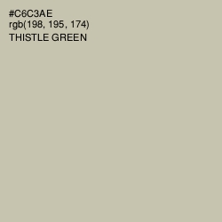 #C6C3AE - Thistle Green Color Image