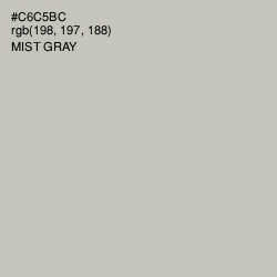 #C6C5BC - Mist Gray Color Image