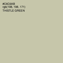 #C6C6AB - Thistle Green Color Image