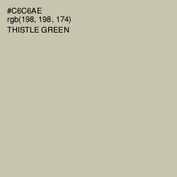 #C6C6AE - Thistle Green Color Image