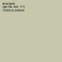 #C6C8AB - Thistle Green Color Image
