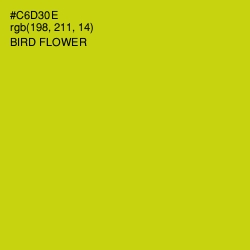 #C6D30E - Bird Flower Color Image