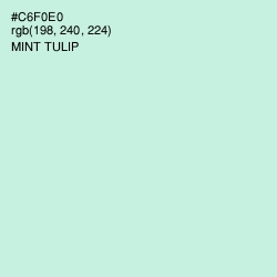 #C6F0E0 - Mint Tulip Color Image