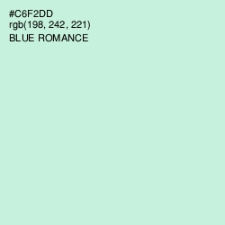 #C6F2DD - Blue Romance Color Image