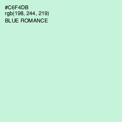 #C6F4DB - Blue Romance Color Image