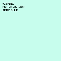 #C6FDEC - Aero Blue Color Image