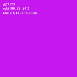 #C717F1 - Magenta / Fuchsia Color Image