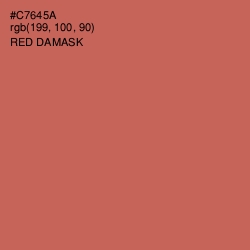 #C7645A - Red Damask Color Image