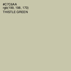 #C7C6AA - Thistle Green Color Image