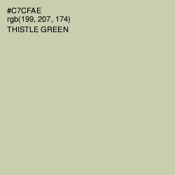 #C7CFAE - Thistle Green Color Image
