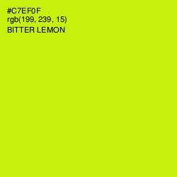 #C7EF0F - Bitter Lemon Color Image