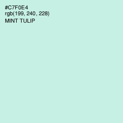 #C7F0E4 - Mint Tulip Color Image