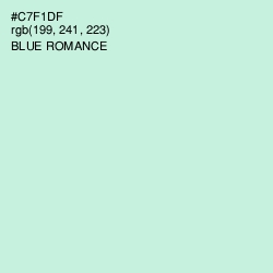 #C7F1DF - Blue Romance Color Image