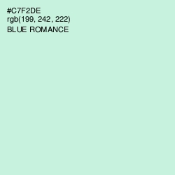 #C7F2DE - Blue Romance Color Image