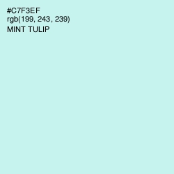 #C7F3EF - Mint Tulip Color Image