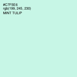 #C7F5E6 - Mint Tulip Color Image