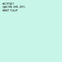 #C7F5E7 - Mint Tulip Color Image