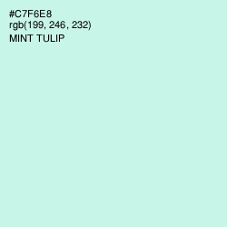 #C7F6E8 - Mint Tulip Color Image