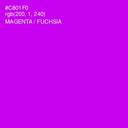 #C801F0 - Magenta / Fuchsia Color Image