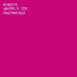 #C8057A - Razzmatazz Color Image