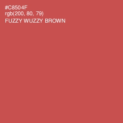 #C8504F - Fuzzy Wuzzy Brown Color Image