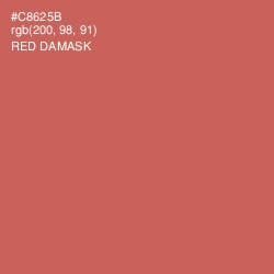 #C8625B - Red Damask Color Image