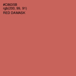 #C8635B - Red Damask Color Image